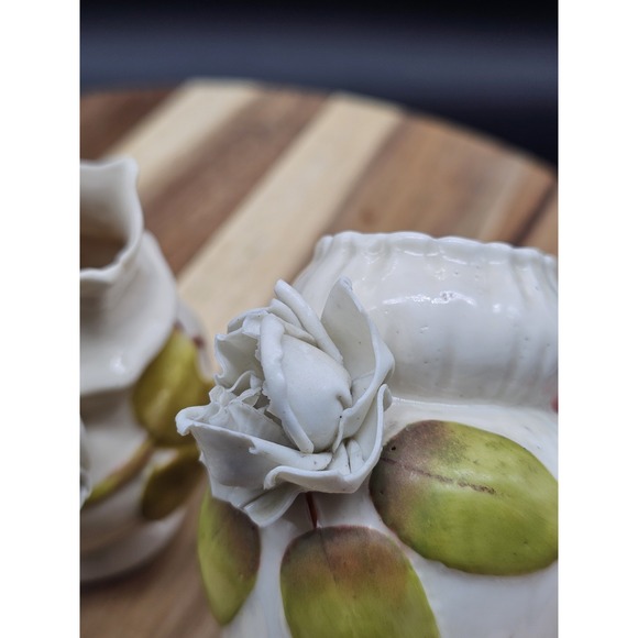 Pair Of French Barbotine Majolica Vases READ DESCRIPTION - Picture 14 of 16